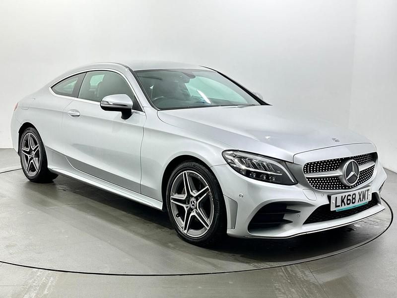 Used Mercedes C200 AMG line 2018 Silver Coupe
