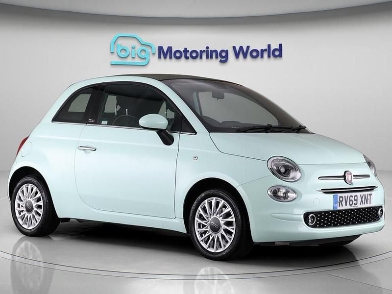 Green Used 2019 Fiat 500C Lounge Cabriolet | £6,986 (Fair price) - Image 1/4