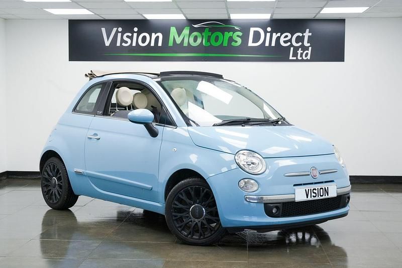 Blue Used 2012 Fiat 500 Lounge Cabriolet | £3,240 (Good price) - Image 1/3