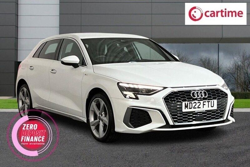 White Used 2022 Audi A3 Sportback e-tron S-Line Sedan | £18,990 (Fair price) - Image 1/1