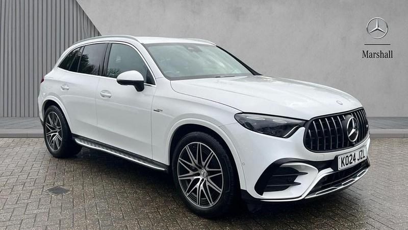 Manufaktur opalite white bright Used 2024 Mercedes GLC43 AMG Premium Estate | £54,980 (Good price) - Image 1/4
