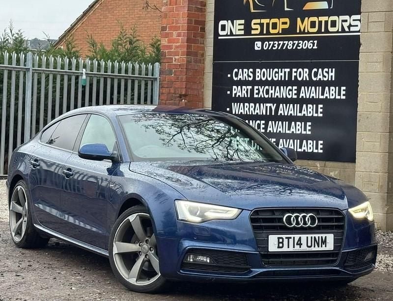 Used Audi A5 Sportback Black Edition 204 HP (150 kW) 2014 Blue Hatchback
