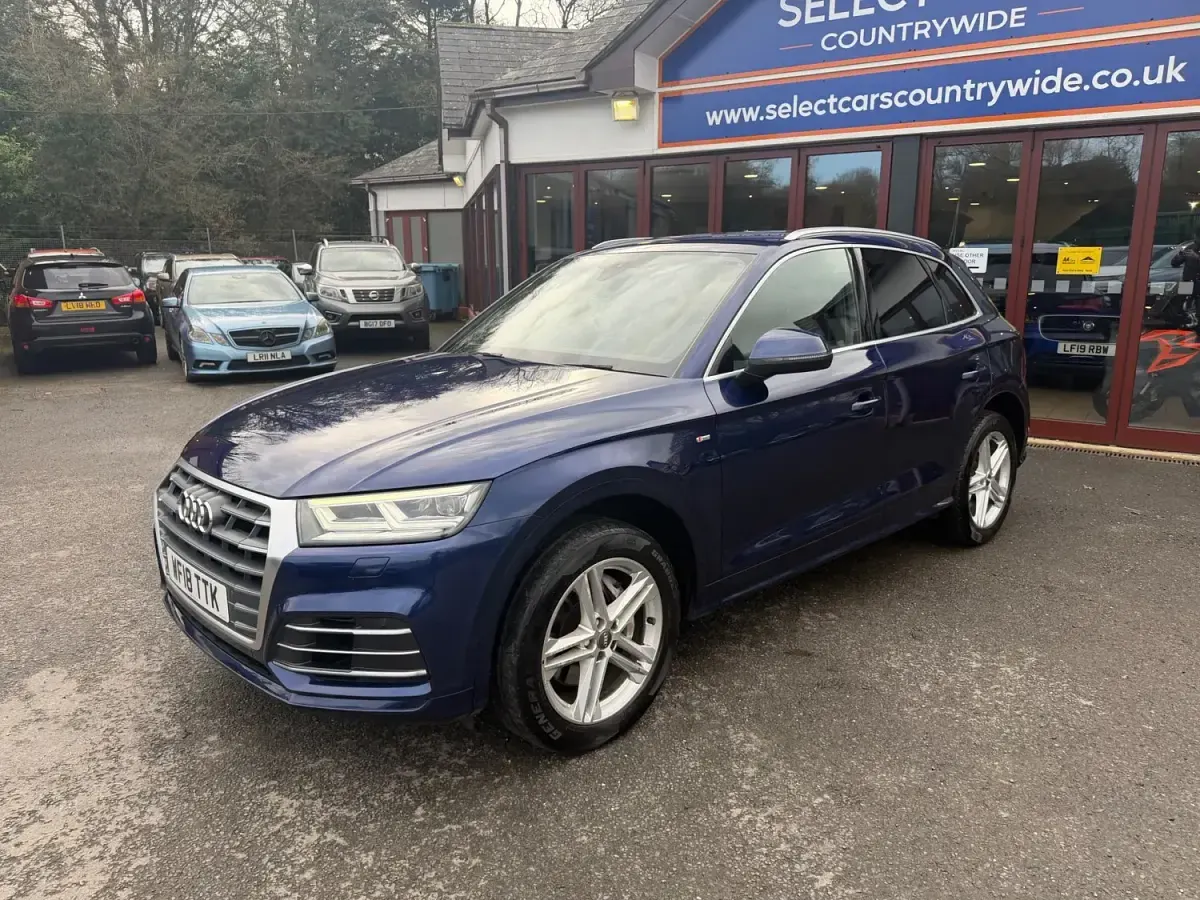 Second-hand Audi Q5 S-Line 286 CP (210 kW) 2018 Albastru SUV