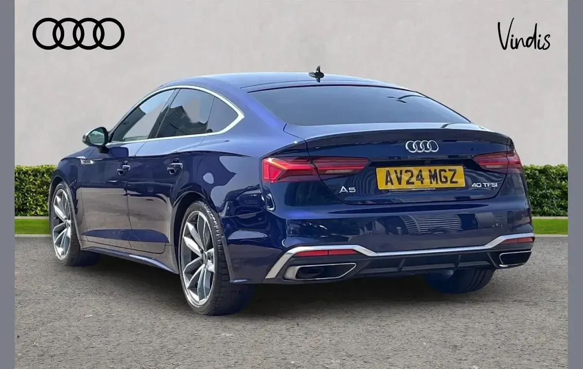 Used Audi A5 S-Line 200 HP (147 kW) 2024 Blue Hatchback