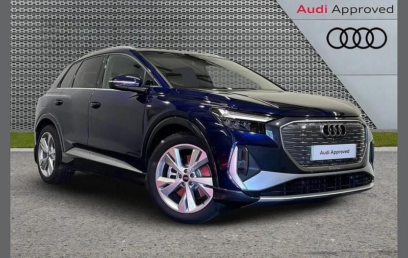 Blue Used 2025 Audi Q4 e-tron S-Line SUV | £34,937 (Good price) - Image 1/3