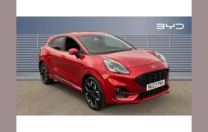 Red Used 2023 Ford Puma Gen-E ST-Line X SUV | £16,525 (Fair price) - Image 1/4