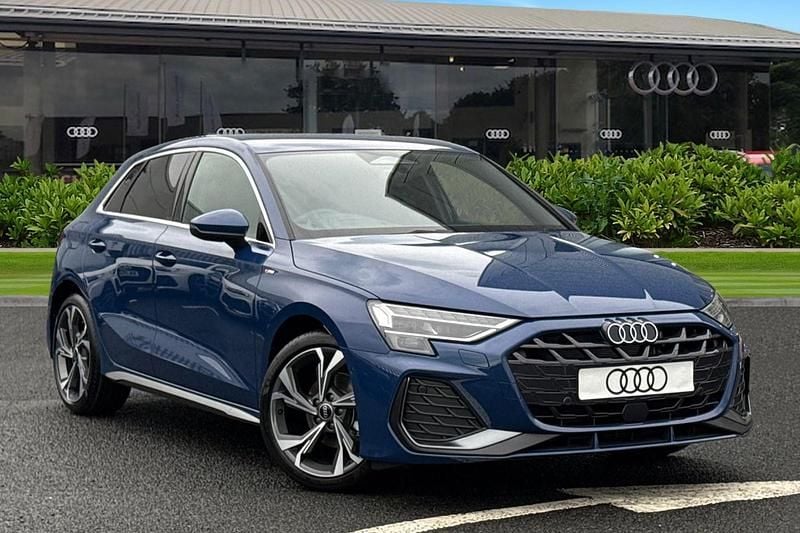 Blue New 2025 Audi A3 Sportback S-Line Hatchback | £32,845 - Image 1/4