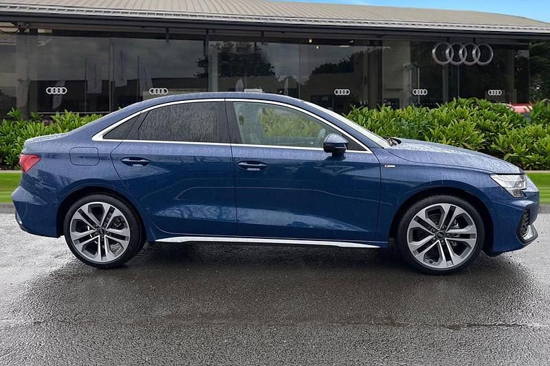 New Audi A3 S-Line 2026 Blue Sedan