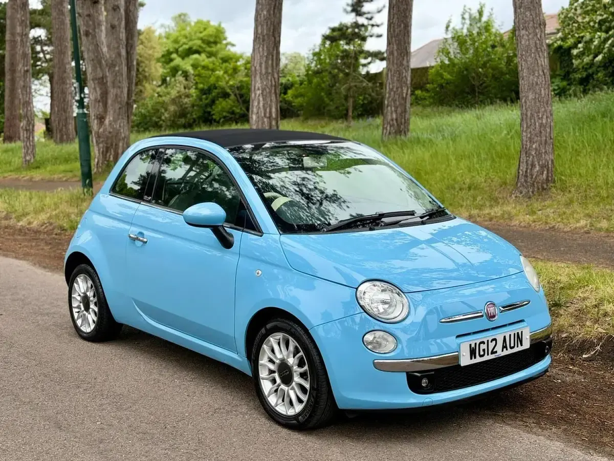 Used Fiat 500 Lounge 2012 Blue Cabriolet