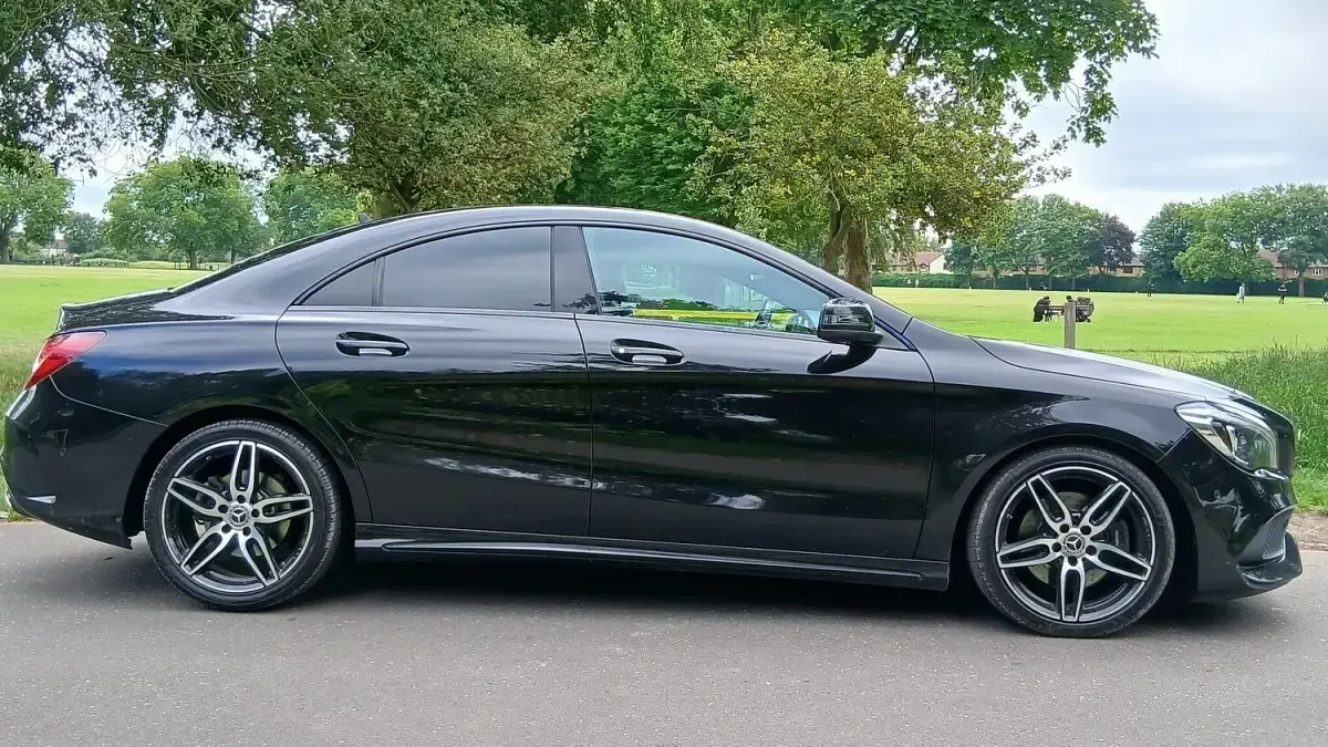 Used Mercedes CLA220 AMG line 177 HP (130 kW) 2018 Black Coupe
