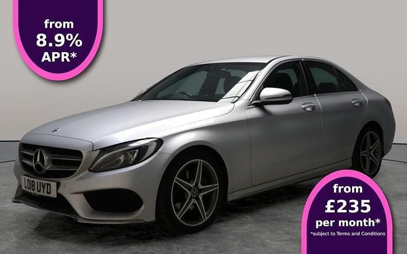 Silver Used 2018 Mercedes C220 AMG line Sedan | £13,477 (Good price) - Image 1/3
