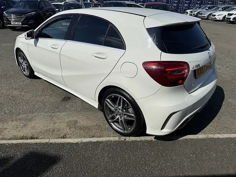 Used Mercedes A160 AMG line 102 HP (75 kW) 2017 White Hatchback