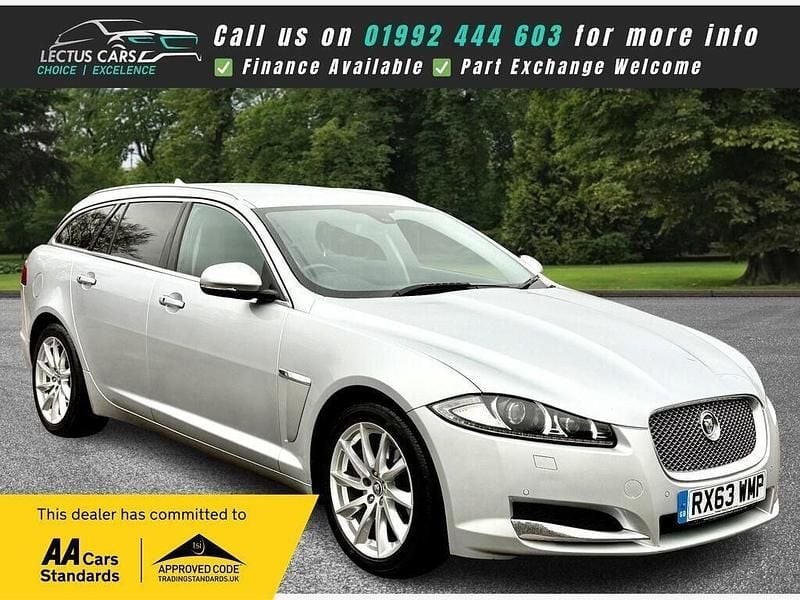 Silver Used 2013 Jaguar XF Sportbrake Premium Luxury Estate | £8,990 (Good price) - Image 1/3