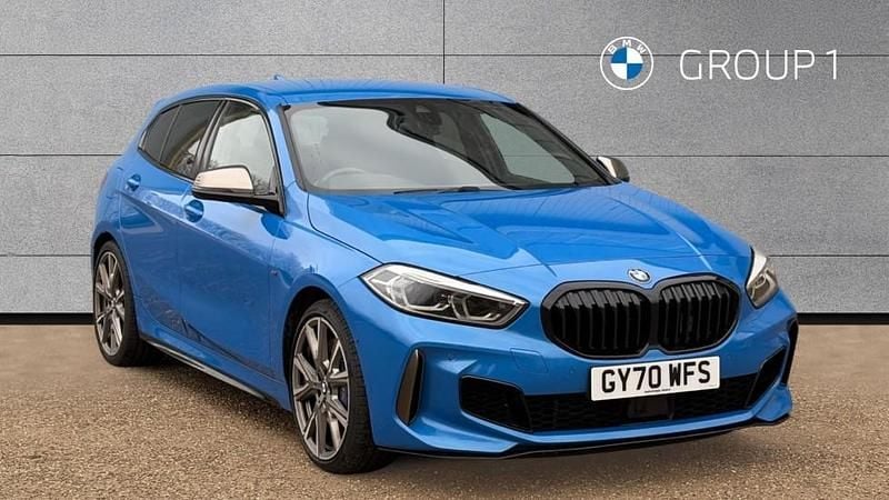 Used BMW M135 M Sport 302 HP (222 kW) 2020 Blue Hatchback