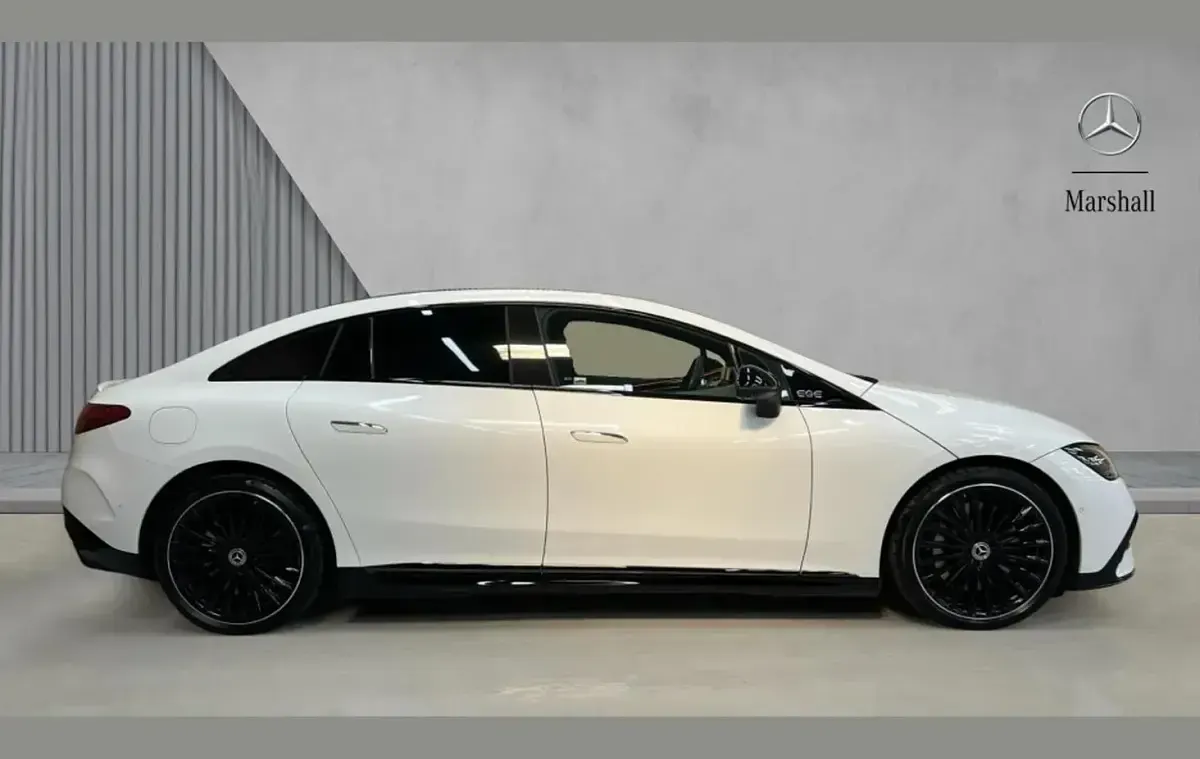 Used Mercedes EQE350 AMG line 214 kW (292 HP) 2025 Manufaktur paint manufaktur opalite white bright Sedan