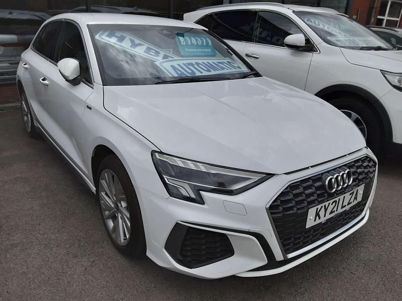 White Used 2021 Audi A3 Sportback e-tron S-Line Sedan | £11,643 (Super price) - Image 1/3