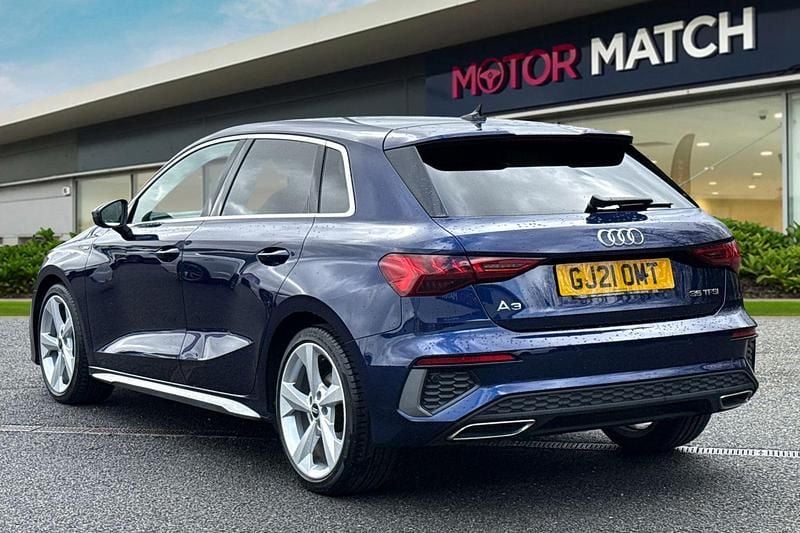 Used Audi A3 Sportback S-Line 150 HP (110 kW) 2021 Blue Hatchback