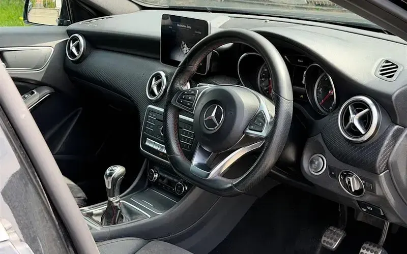 Used Mercedes A180 AMG line 109 HP (80 kW) 2018 Black Hatchback