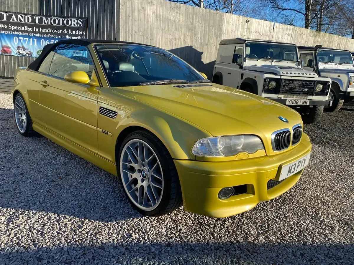 Used BMW M3 Impressive 343 HP (252 kW) 2002 Yellow Cabriolet