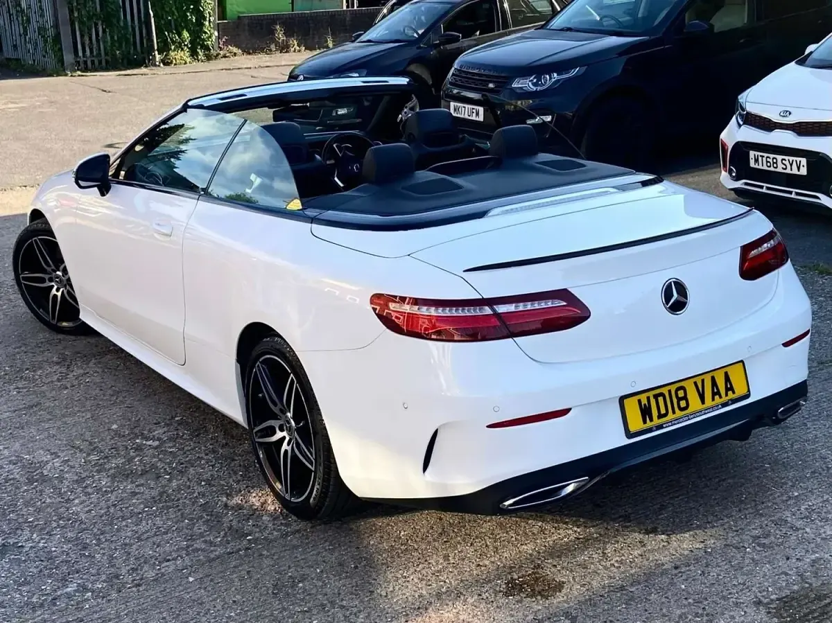 Used Mercedes E220 AMG line 194 HP (142 kW) 2018 White Cabriolet