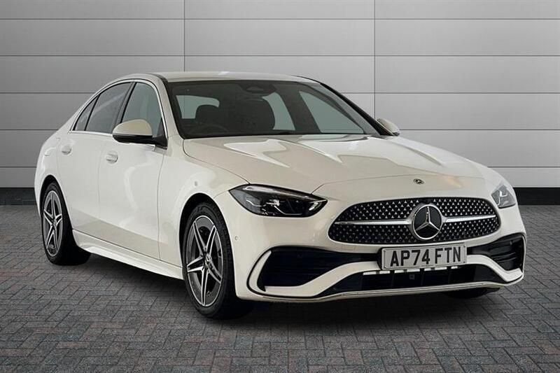 Polar white Used 2025 Mercedes C200 AMG line Sedan | £32,990 (Fair price) - Image 1/4