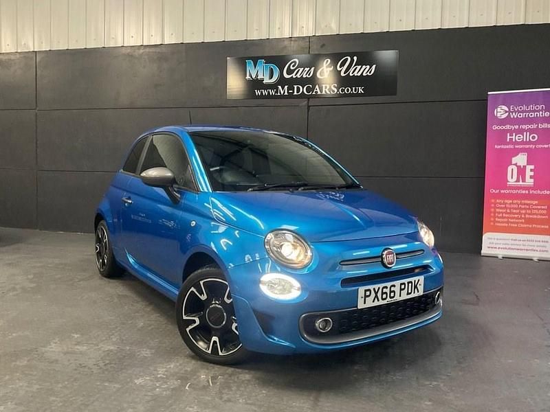 Used Fiat 500 S 69 HP (50 kW) 2016 Blue Hatchback