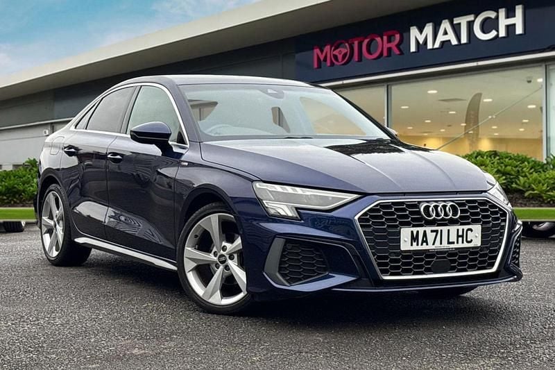 Blue Used 2021 Audi A3 S-Line Sedan | £21,750 (Fair price) - Image 1/4