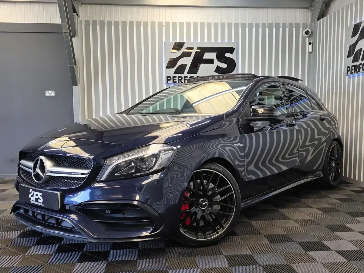 Used Mercedes A45 AMG 360 HP (264 kW) 2016 Blue Hatchback
