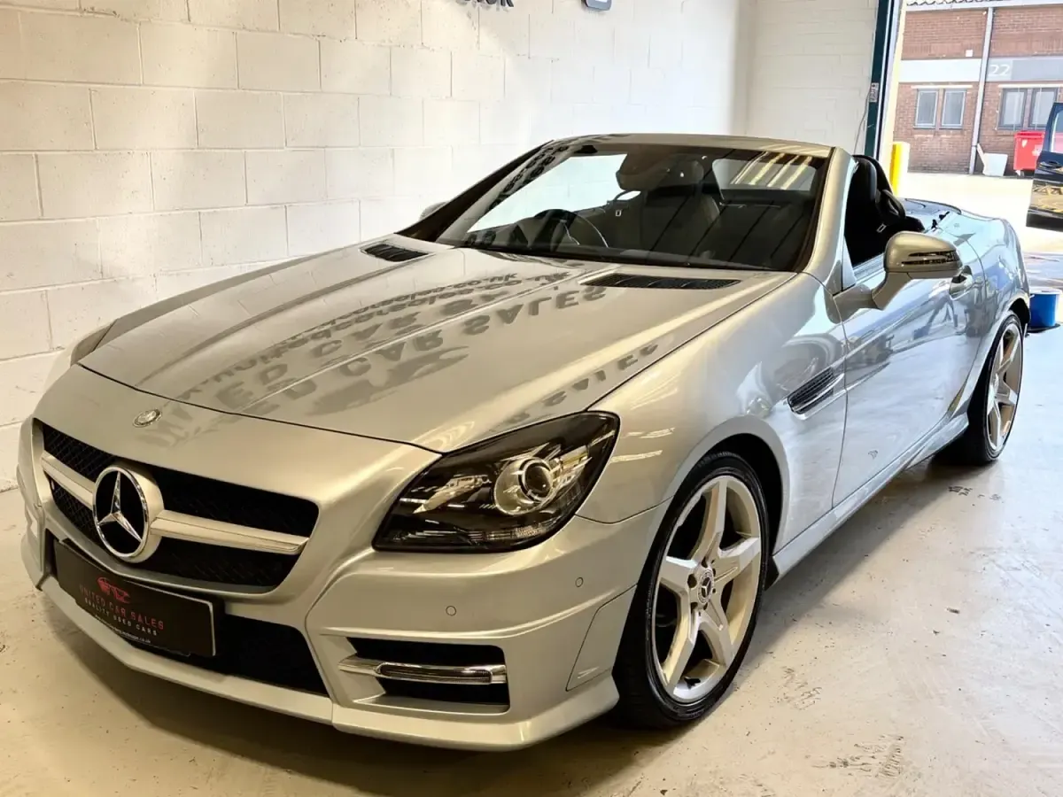 Begagnad Mercedes SLK250 AMG 2013 Silver Cab