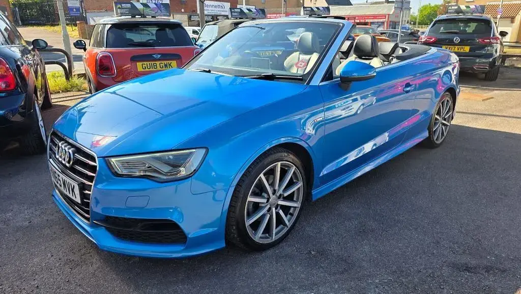 Used Audi A3 Cabriolet S-Line 150 HP (110 kW) 2015 Blue Cabriolet