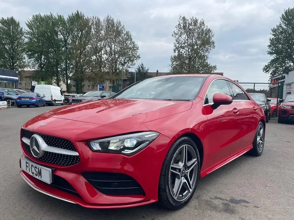 Used Mercedes CLA200 AMG line 163 HP (119 kW) 2019 Red Coupe