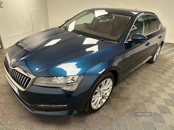 Used Skoda Superb SE Technology 150 HP (110 kW) 2021 Blue Hatchback