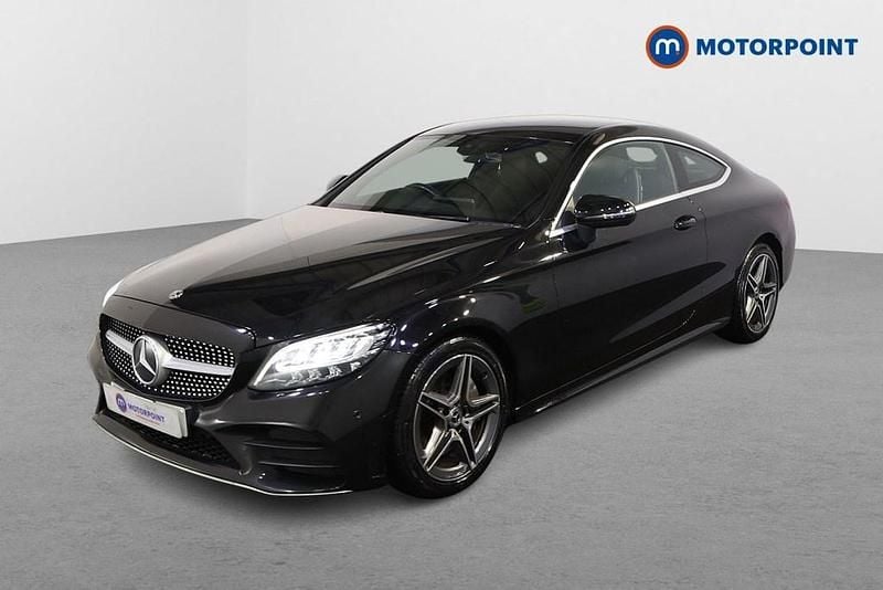 Used Mercedes C300 AMG line 258 HP (189 kW) 2019 Black Coupe