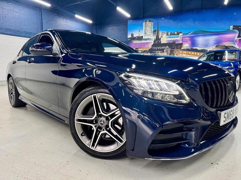 Blue Used 2019 Mercedes C200 AMG line Sedan | £15,495 (Good price) - Image 1/3