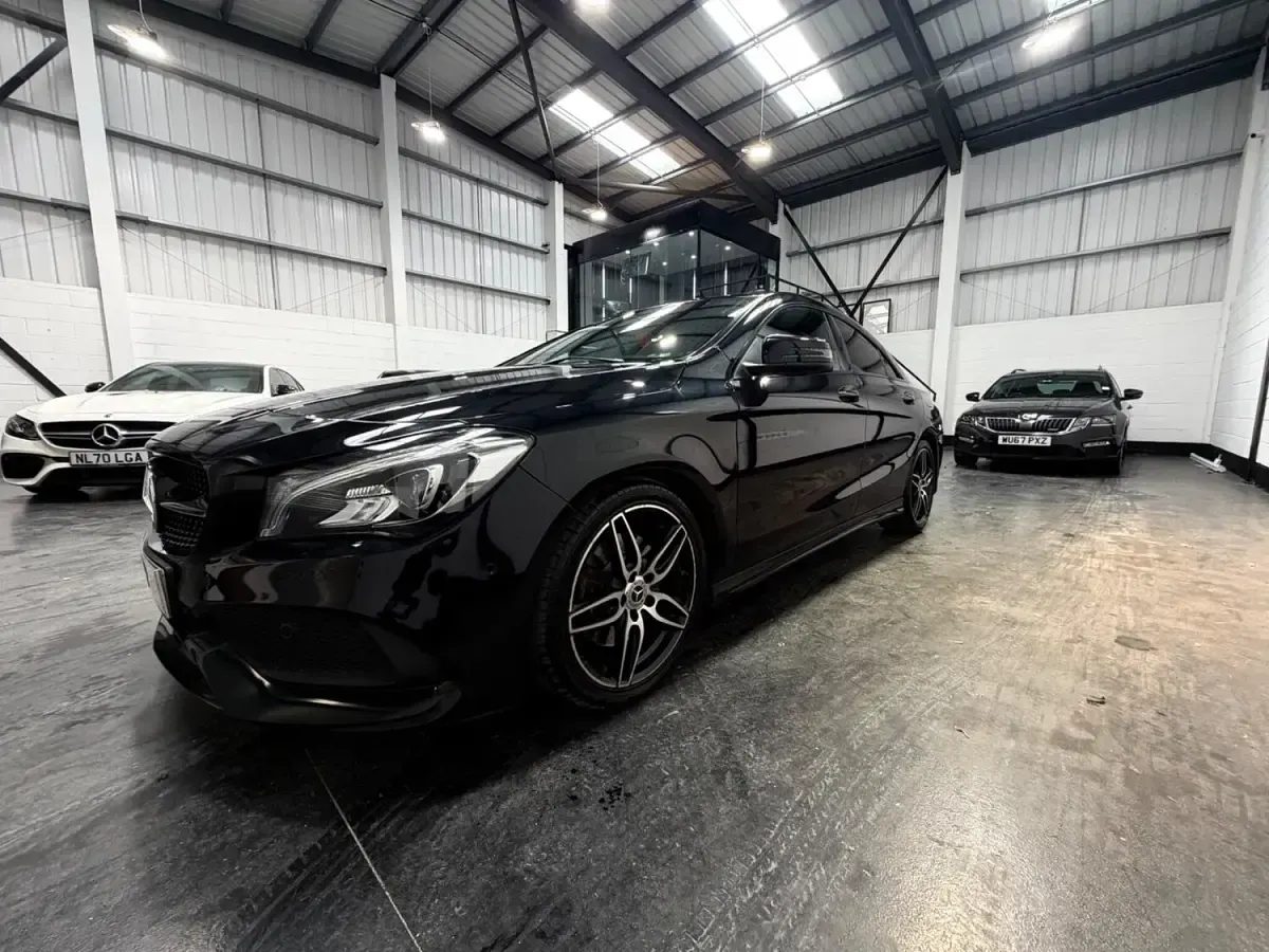 Used Mercedes CLA220 AMG line 177 HP (130 kW) 2018 Black Coupe