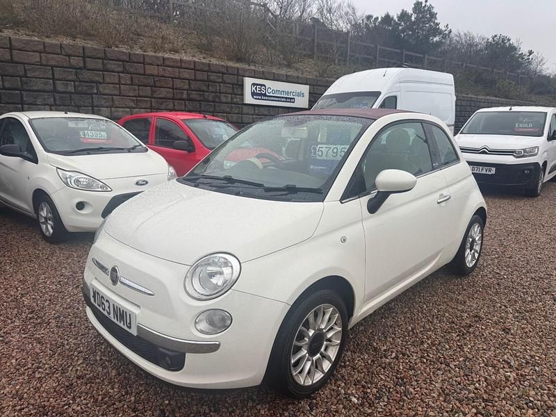 Used Fiat 500 Lounge 69 HP (50 kW) 2014 White Cabriolet