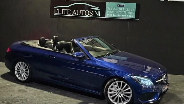 Blue Used 2017 Mercedes C250 AMG Line Premium Plus Cabriolet | £15,250 (Fair price) - Image 1/4
