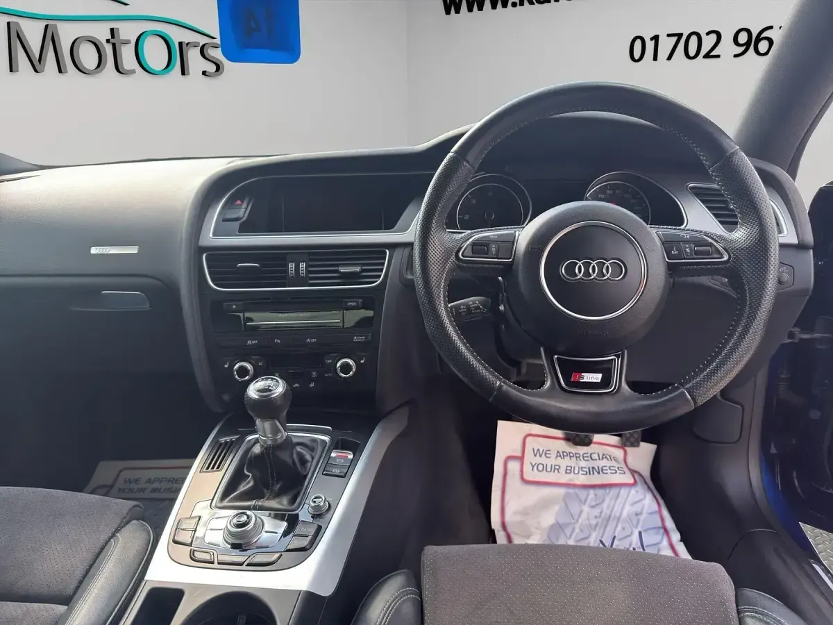 Used Audi A5 S-Line 177 HP (130 kW) 2014 Blue Coupe