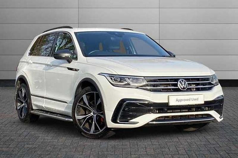 Pure white Used 2021 VW Tiguan R-line SUV | £25,650 (Fair price) - Image 1/4