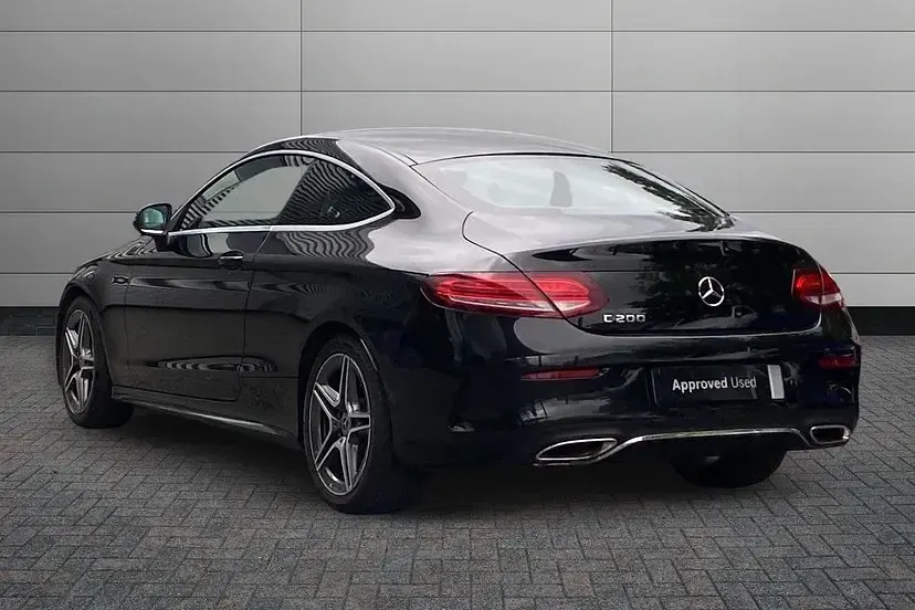 Used Mercedes C200 AMG Line Premium 195 HP (143 kW) 2019 Obsidian black Coupe