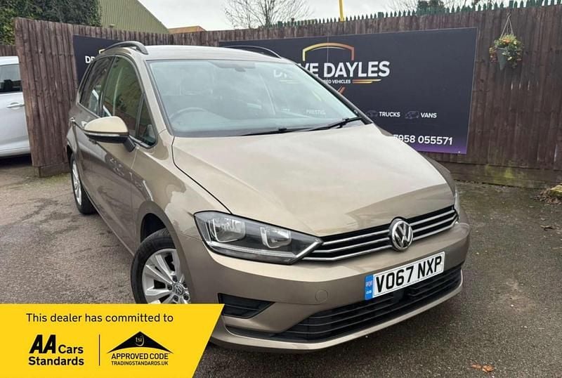 Gold Used 2017 VW Golf Sportsvan SE MPV | £9,699 (Fair price) - Image 1/4