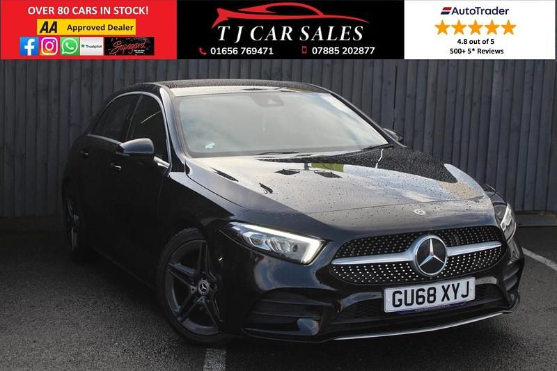 Used Mercedes A200 AMG line 2018 Black Hatchback