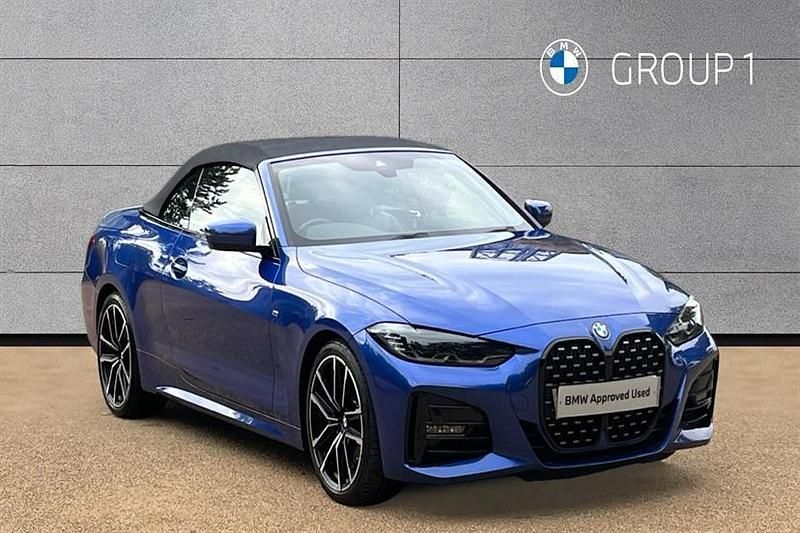 Portimao blue Used 2021 BMW 420 M Sport Cabriolet | £26,995 (Fair price) - Image 1/4
