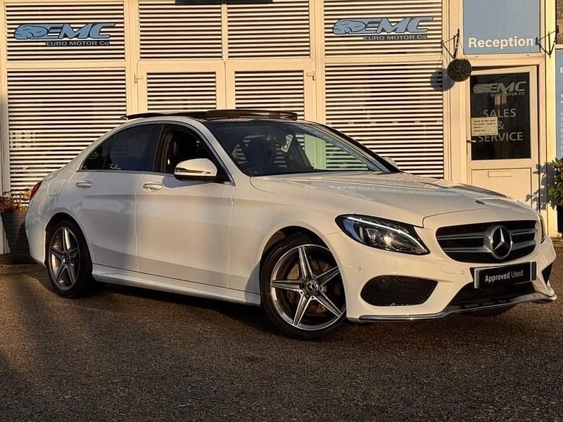 White Used 2017 Mercedes C220 AMG Line Premium Sedan | £18,300 (A bit pricey) - Image 1/4