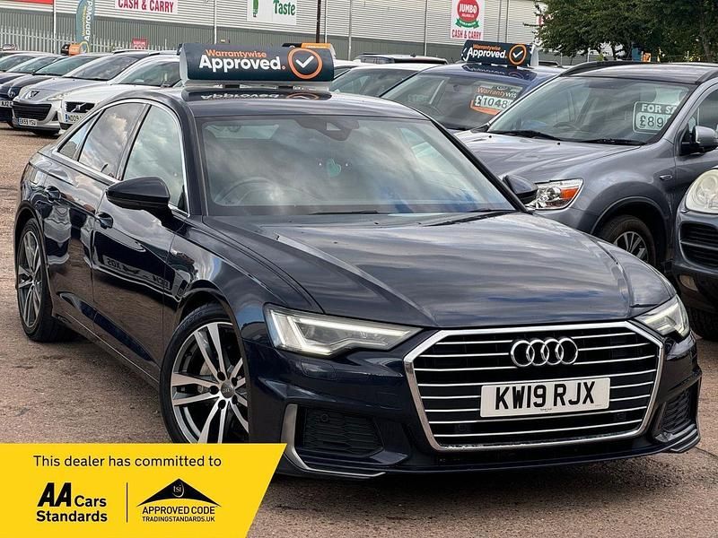 Used Audi A6 S-Line 204 HP (150 kW) 2019 Blue Sedan