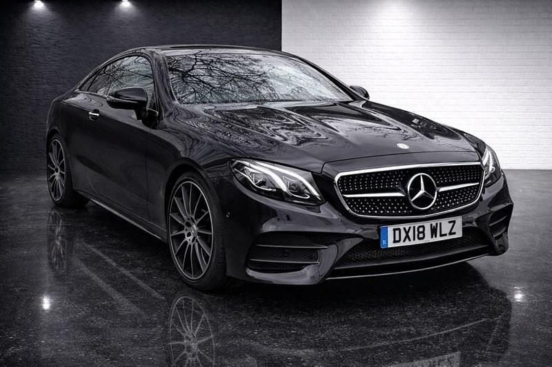 Used Mercedes E220 AMG line 2018 Black Coupe