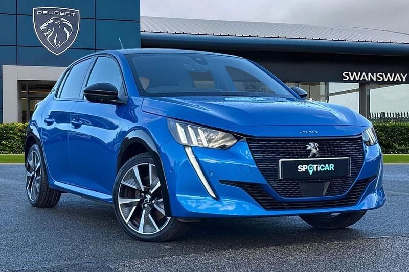 Blue Used 2020 Peugeot e-208 GT Hatchback | £12,495 (Fair price) - Image 1/4