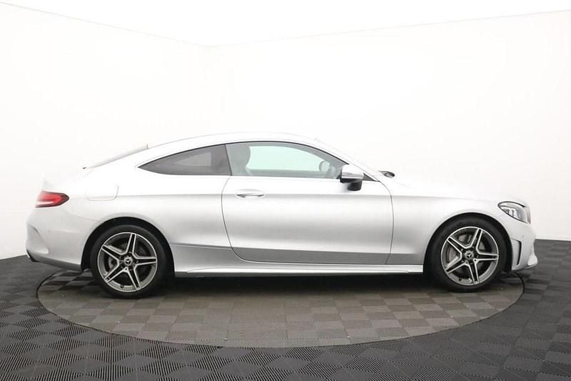 Used Mercedes C300 AMG line 258 HP (189 kW) 2019 Silver Coupe