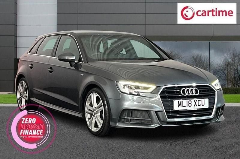 Grey Used 2018 Audi A3 Sportback S-Line Hatchback | £15,299 (Fair price) - Image 1/4