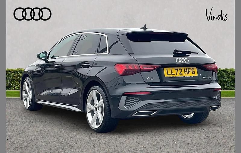 Used Audi A3 S-Line 147 HP (108 kW) 2022 Black Hatchback